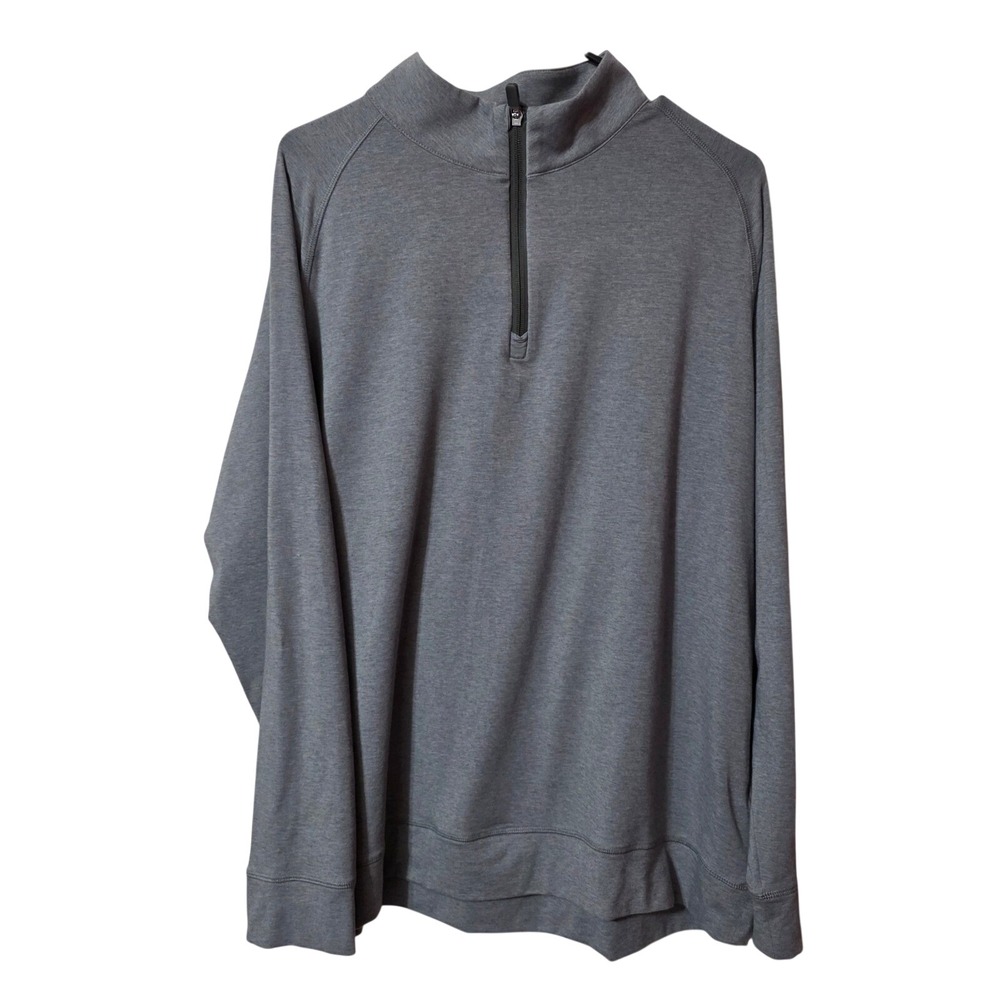 G/FORE Men XL Quarter Zip Pullover Grey Golf Performance Activewear Luxury
